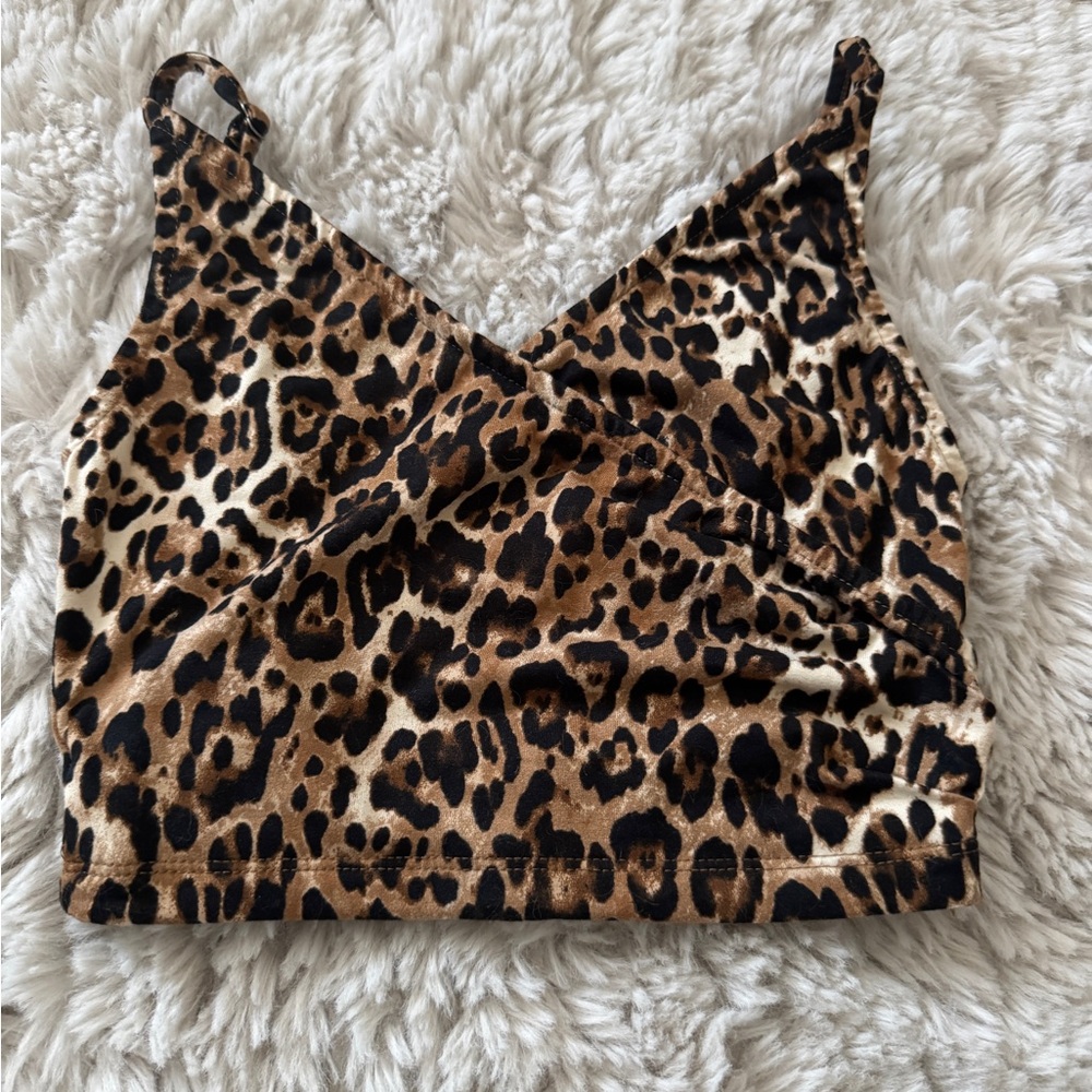 Princess Polly Cheetah Fitted Crop Camisole